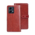 For Motorola Moto G84 5G idewei Crocodile Texture Leather Phone Case(Red)
