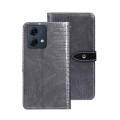 For Motorola Moto G84 5G idewei Crocodile Texture Leather Phone Case(Grey)