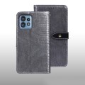 For Motorola Edge 40 Pro 5G idewei Crocodile Texture Leather Phone Case(Grey)