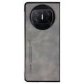 For Huawei Mate X3 i.Crystal Lambskin Folding Phone Case(Light Grey)