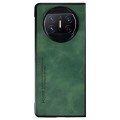 For Huawei Mate X3 i.Crystal Lambskin Folding Phone Case(Green)