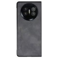 For Huawei Mate X5 i.Crystal Lambskin Folding Phone Case(Dark Grey)