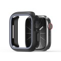 For Apple Watch 9 / 8 / 7 41mm DUX DUCIS Bamo Series Hollow PC + TPU Watch Protective Case(Black+Gre