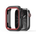 For Apple Watch 9 / 8 / 7 45mm DUX DUCIS Bamo Series Hollow PC + TPU Watch Protective Case(Black+Red