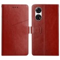 For ZTE Anshin Family A303ZT Y-shaped Pattern Flip Leather Phone Case(Brown)