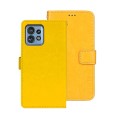 For Motorola Edge 40 Pro 5G idewei Crazy Horse Texture Leather Phone Case(Yellow)