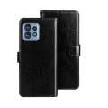 For Motorola Edge 40 Pro 5G idewei Crazy Horse Texture Leather Phone Case(Black)