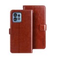 For Motorola Edge 40 Pro 5G idewei Crazy Horse Texture Leather Phone Case(Brown)