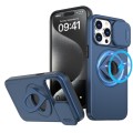 For iPhone 15 Pro Max Camshield MagSafe Ring Holder Armor Phone Case(Blue)