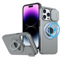 For iPhone 14 Pro Max Camshield MagSafe Ring Holder Armor Phone Case(Titanium Grey)