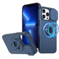For iPhone 13 Pro Max Camshield MagSafe Ring Holder Armor Phone Case(Blue)