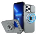 For iPhone 13 Pro Max Camshield MagSafe Ring Holder Armor Phone Case(Titanium Grey)