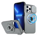 For iPhone 13 Pro Camshield MagSafe Ring Holder Armor Phone Case(Titanium Grey)