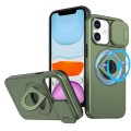For iPhone 11 Camshield MagSafe Ring Holder Armor Phone Case(Olive Green)