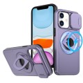 For iPhone 11 Camshield MagSafe Ring Holder Armor Phone Case(Purple)