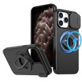 For iPhone 11 Pro Camshield MagSafe Ring Holder Armor Phone Case(Black)
