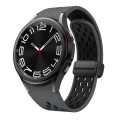 For Samsung Galaxy Watch 6 / 6 Classic Two Color Magnetic Folding Black Buckle Watch Band(Dark Blac