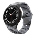 For Samsung Galaxy Watch 6 / 6 Classic Football Pattern Reverse Buckle Silicone Watch Band(Black Gre