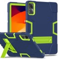 For Xiaomi Redmi Pad SE 11 2023 Contrast Color Silicone Hybrid PC Tablet Case with Holder(Navy Blue