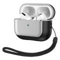 For AirPods Pro 2 Electroplated Leather Texture Wireless Earphones Protective Case(Silver)
