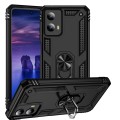 For Motorola Moto G Play 5G 2024 Shockproof TPU + PC Phone Case with Holder(Black)