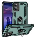 For Motorola Moto G Play 5G 2024 Shockproof TPU + PC Phone Case with Holder(Dark Green)