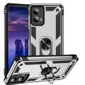 For Motorola Moto G Play 5G 2024 Shockproof TPU + PC Phone Case with Holder(Silver)