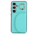 For Samsung Galaxy S24+ 5G YM007 Ring Holder Card Bag Skin Feel Phone Case(Green)