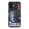 For iPhone 12 Mecha Circuit Board Pattern Phone Case(Black)