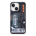 For iPhone 15 Mecha Circuit Board Pattern Phone Case(Black)