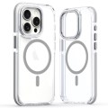 For iPhone 15 Pro Dual-Color Clear Acrylic Hybrid TPU MagSafe Phone Case(Grey)