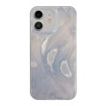For iPhone 12 Hot Silver Stamp Gradient Feather Acrylic Hybrid TPU Phone Case(Silver)