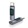 USAMS US-SJ682 AU18 PD100W USB-C / Type-C to USB-C / Type-C Aluminum Alloy Digital Display Adapter(T