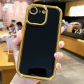 For iPhone 7 / 8 / SE 2022 Plating Emery PC Hybrid Silicone Phone Case(Black)