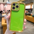 For iPhone 11 Pro Plating Emery PC Hybrid Silicone Phone Case(Green)