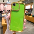 For iPhone XR Plating Emery PC Hybrid Silicone Phone Case(Green)