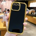 For iPhone 7 Plus / 8 Plus Plating Emery PC Hybrid Silicone Phone Case(Black)
