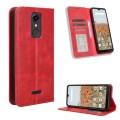 For Consumer Cellular Iris Connect Magnetic Buckle Retro Texture Leather Phone Case(Red)
