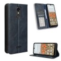 For Consumer Cellular Iris Connect Magnetic Buckle Retro Texture Leather Phone Case(Blue)