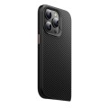 For iPhone 15 Pro Max MagSafe Kevlar Fiber Shockproof Phone Case(Black)