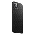 For iPhone 14 Plus MagSafe Kevlar Fiber Shockproof Phone Case(Black)