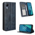 For Cricket Debut S2 U380AC Magnetic Buckle Retro Texture Leather Phone Case(Blue)