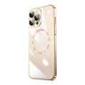 For iPhone 15 Pro Magsafe Magnetic Electroplated PC Phone Case(Gold)