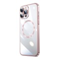 For iPhone 15 Pro Magsafe Magnetic Electroplated PC Phone Case(Pink)