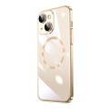 For iPhone 15 Magsafe Magnetic Electroplated PC Phone Case(Gold)