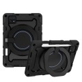 For Xiaomi Pad 6/6 Pro Armor Portable Rotating Ring Holder Silicone Tablet Case(Black)