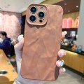 For iPhone 15 Pro Max Frosted Wrinkles Texture TPU Phone Case(Brown)