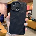 For iPhone 15 Plus Frosted Wrinkles Texture TPU Phone Case(Black)