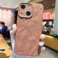 For iPhone 15 Frosted Wrinkles Texture TPU Phone Case(Brown)