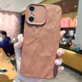 For iPhone XS Max Frosted Wrinkles Texture TPU Phone Case(Brown)
